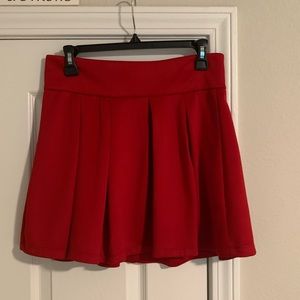 Forever 21 pleated red skirt